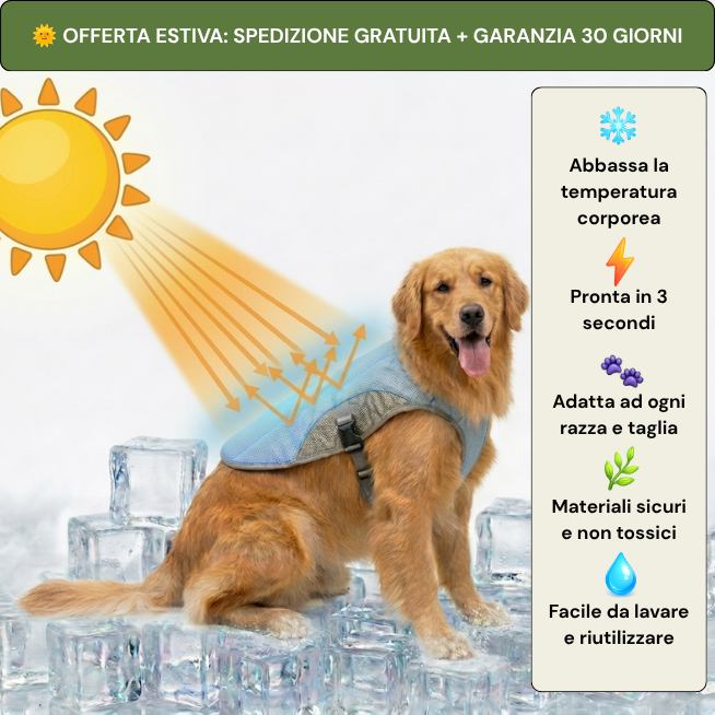 Pettorina Rinfrescante Per Cani